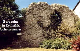 Burgruine
 in Kohlstädt.
©photosommer