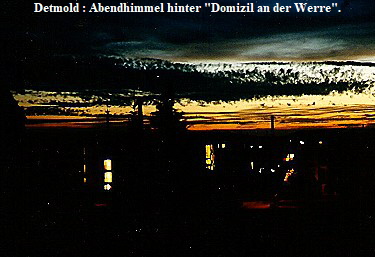 Detmold Abendhimmel hinter Werrepark Altenzentrum