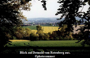 Blick auf Detmold vom Rotenberg aus.
©photosommer
