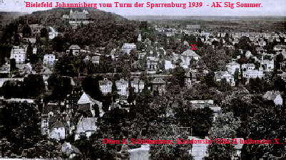 Bielefeld Johannisberg vom Turm der Sparrenburg 1939  - AK Slg Sommer.




                                               X










                                                Oben li. Schtzenhaus; Kaselowsky-Villa II halbrechts X .