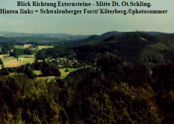 Blick Richtung Externsteine - Mitte Dt. Ot.Schling.
Hinten links = Schwalenberger Forst/ Köterberg.©photosommer





















Mitte: OT Schling