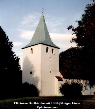 Elbrinxen Dorfkirche mit 1000-jhriger Linde.
photosommer